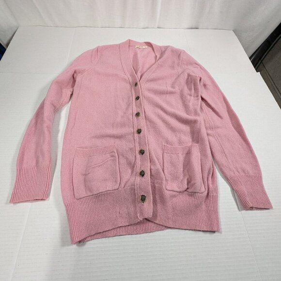 WoolOvers Pink Cardigan 100% Pure New Wool Womens Small ** - Picture 1 of 9
